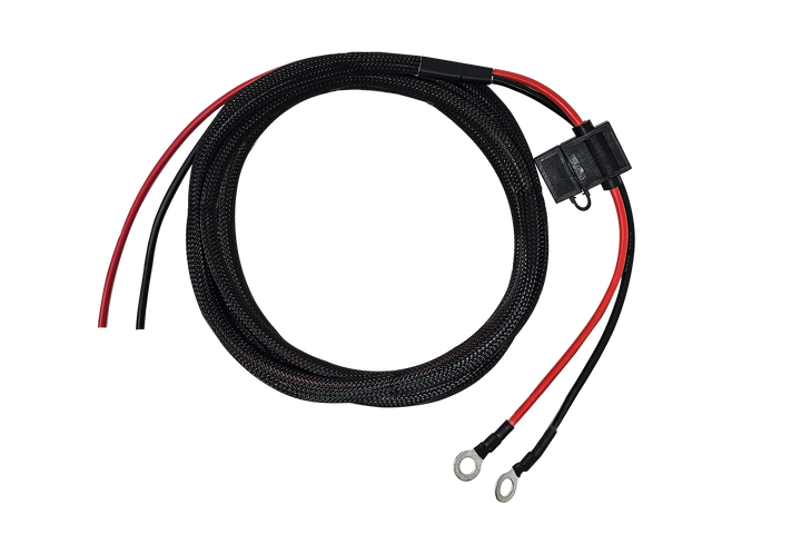 UTV Stereo power wire harness with inline fuse and ring terminals