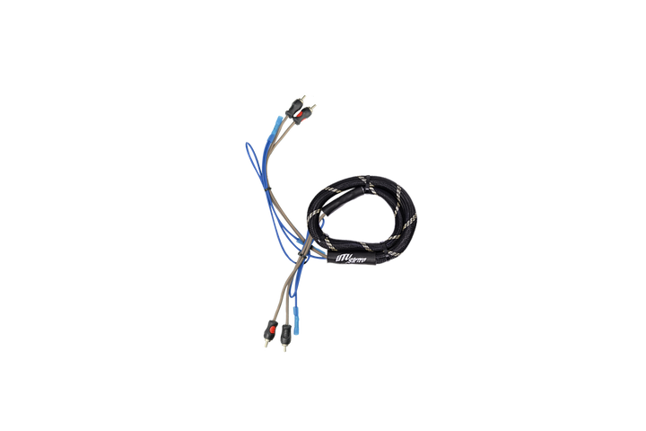 UTV Stereo RCA audio cable with braided protective sleeve