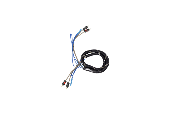 RCA wiring harness with remote power connectors