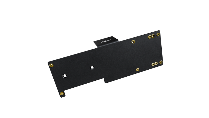 Black UTV Stereo metal mounting bracket with gold hardware
