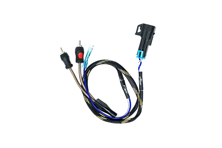 UTV Stereo RCA to vehicle specific connector wiring harness