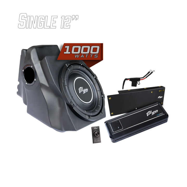 UTV Stereo single 12 inch 1000 watt subwoofer kit with amplifier and bass controller