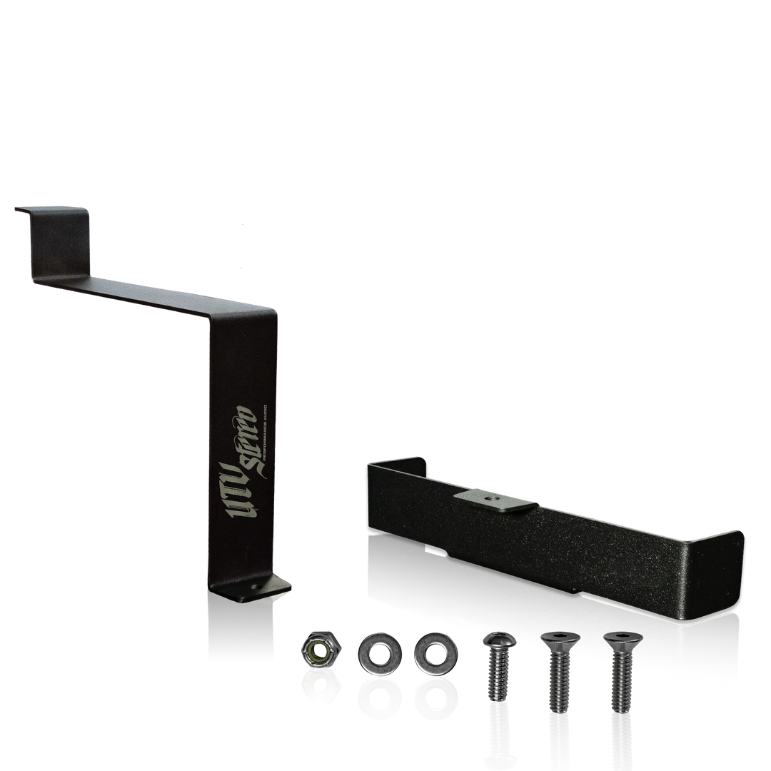 UTV Stereo black metal mounting brackets with included hardware