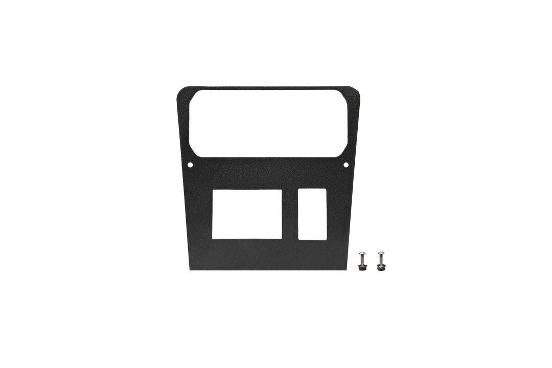 UTV Stereo black metal mounting plate with two screws