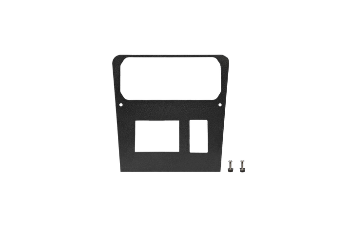 UTV Stereo black metal mounting plate with two screws