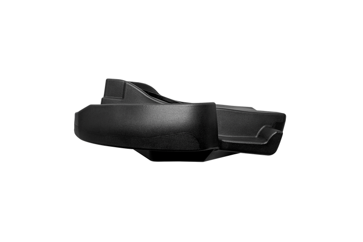 Black plastic automotive interior trim component