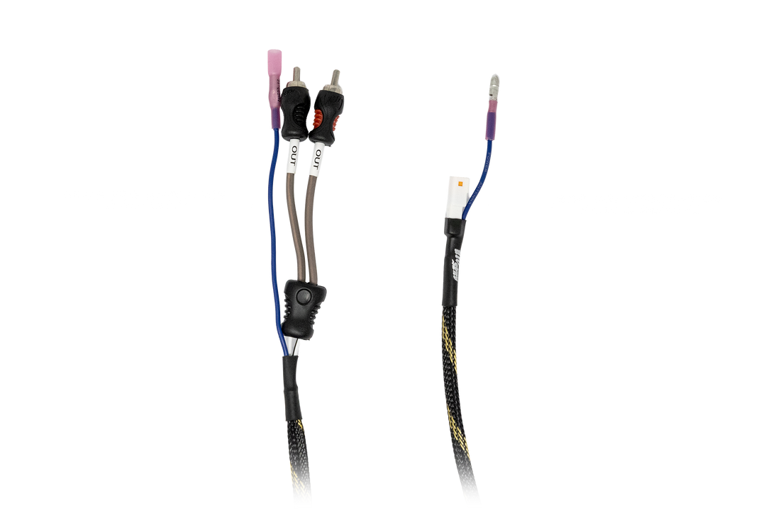 wiring harness close  up showing the connectors