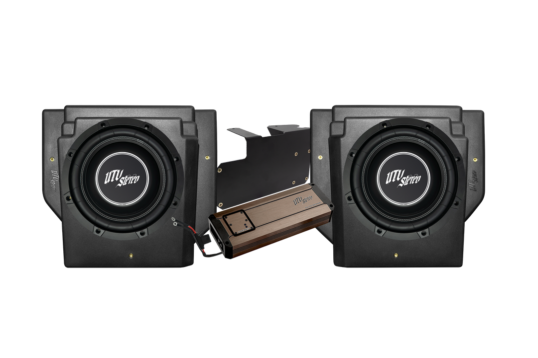 UTV Stereo subwoofer enclosures with amplifier and mounting bracket