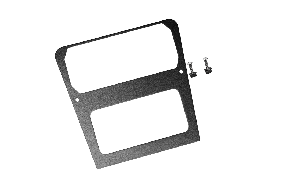 UTV Stereo black metal mounting plate with two screws