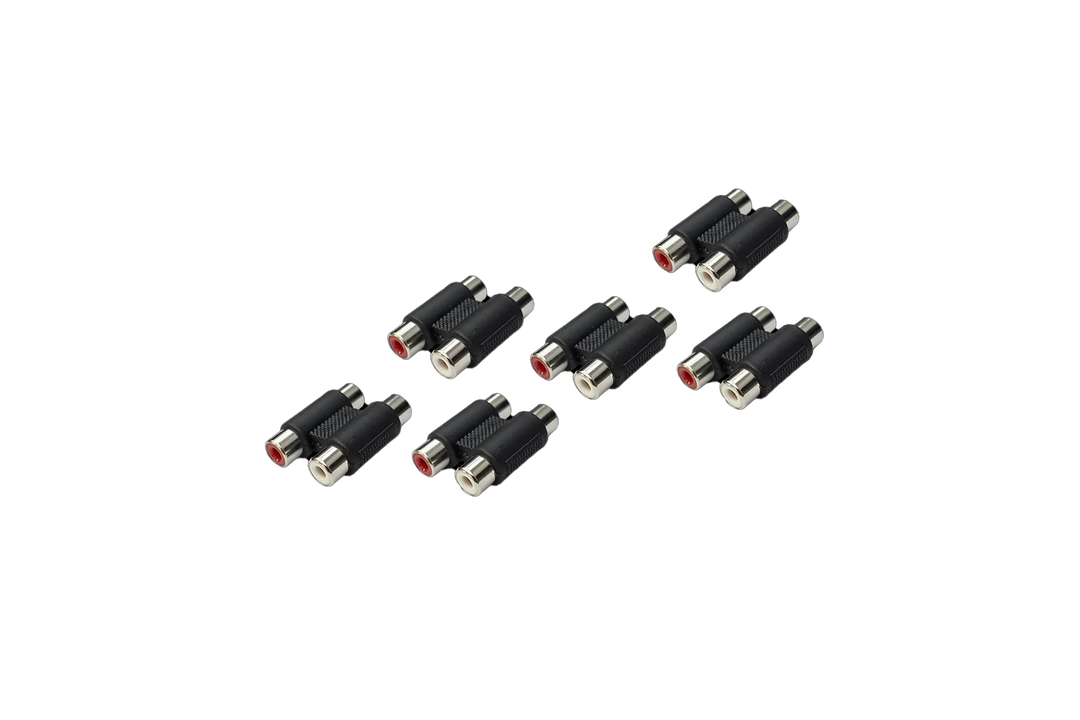 UTV Stereo RCA Y adapters in a group