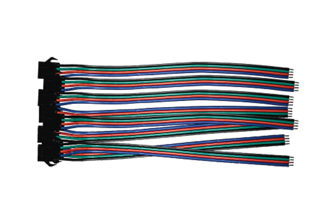 UTV Stereo multi colored wiring harness with black connectors