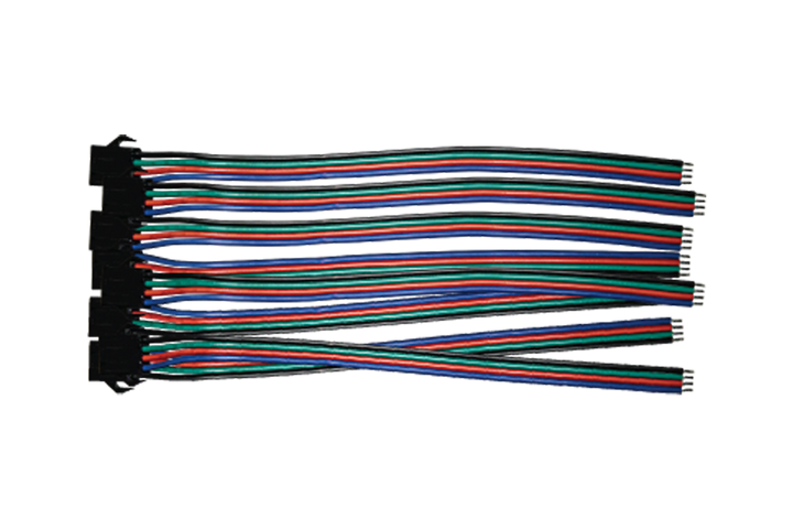 UTV Stereo multi colored wiring harness with black connectors