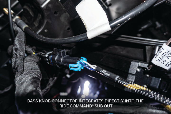Bass knob connector plugged into Ride Command sub out wiring