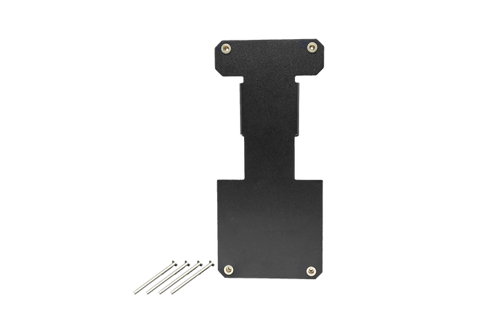 UTV Stereo black metal mounting bracket with four included screws