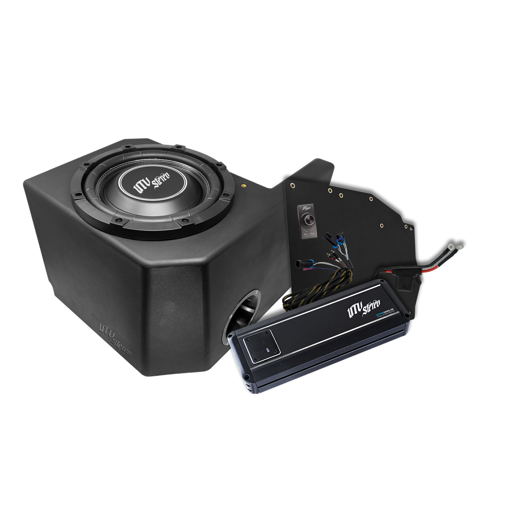UTV Stereo subwoofer enclosure with amplifier and wiring kit
