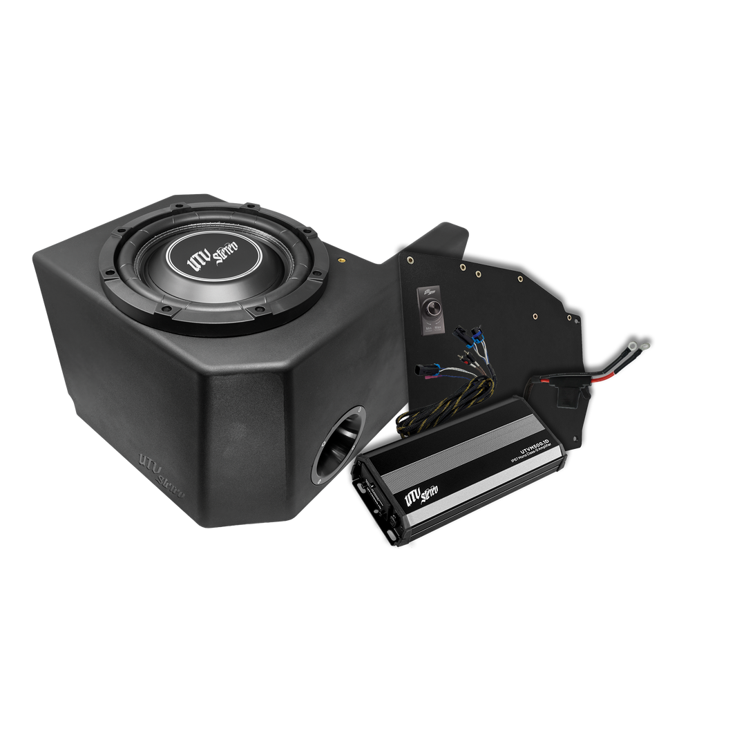 UTV Stereo subwoofer enclosure with amplifier and wiring kit