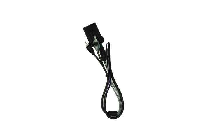 Vehicle audio wiring harness adapter with RCA connectors