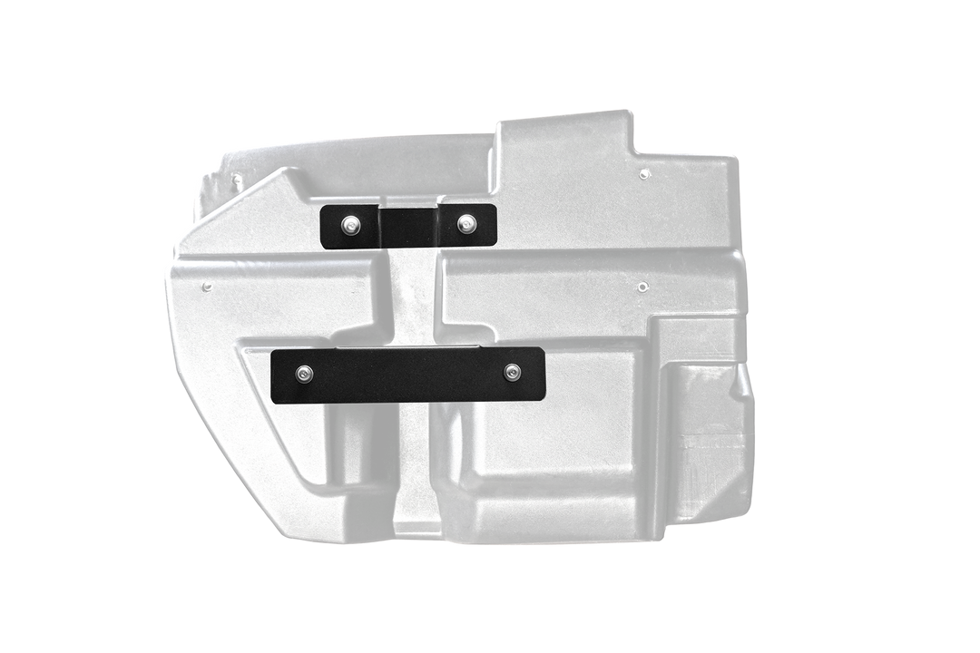 UTV Stereo mounting bracket on a molded plastic panel