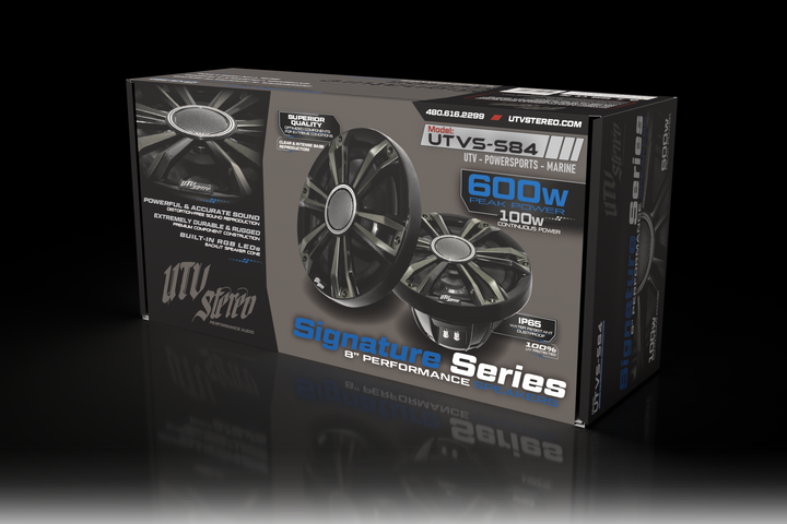 UTV Stereo Signature Series 8 inch performance speaker retail box