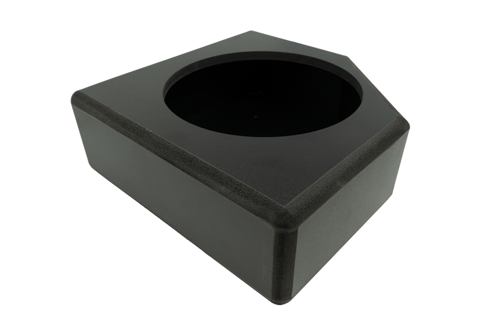 Black single subwoofer enclosure box