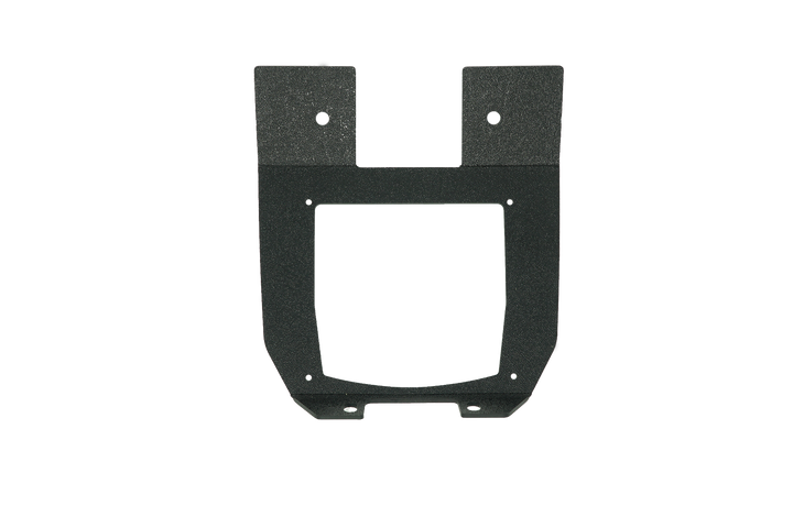 UTV Stereo black metal radio mounting bracket with predrilled holes