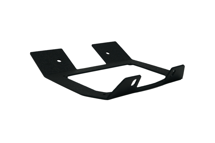 UTV Stereo black metal mounting bracket with predrilled holes