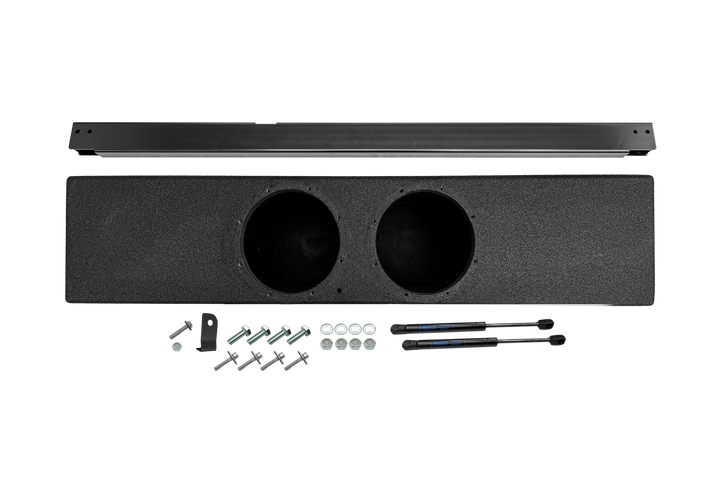 UTV Stereo dual subwoofer enclosure with mounting bracket and hardware kit
