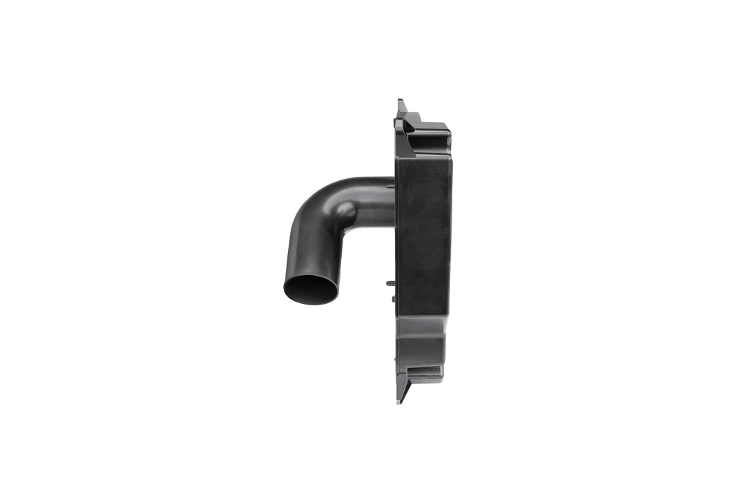 Black plastic air intake duct assembly