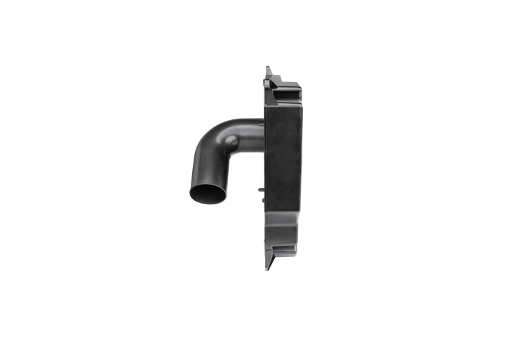 Black plastic air intake duct assembly