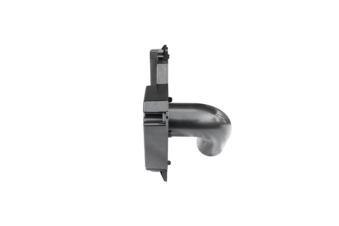 Black plastic automotive air intake duct component