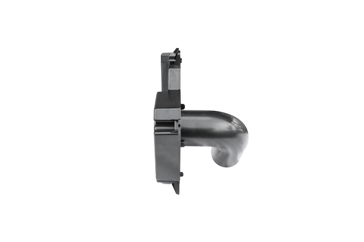 Black plastic automotive air intake duct component