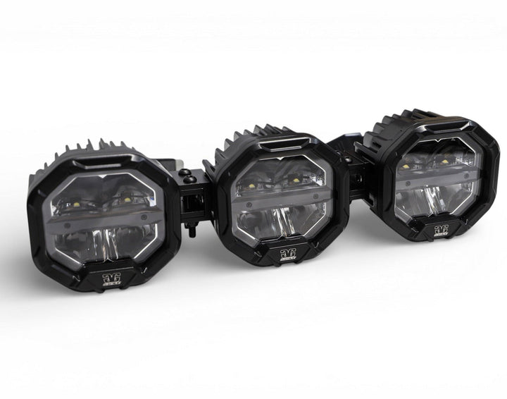 3 Light U-Con Interlocking Off Road LED Pod With Amber or White DRL Running Light