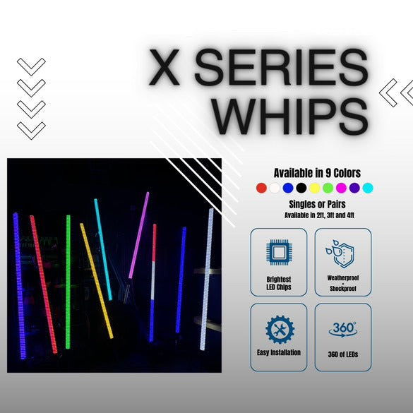SINGLE COLOR X SERIES WHIPS