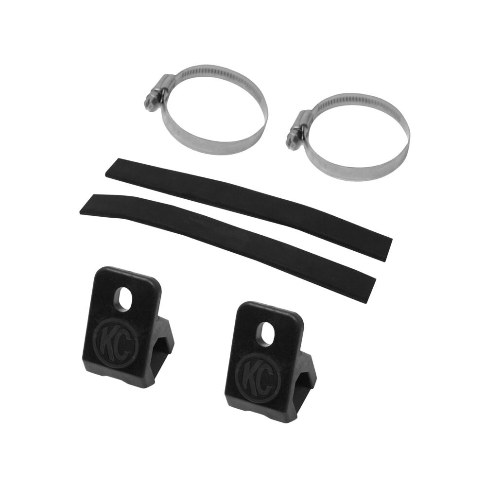 Bracket Set - Tube Clamp Light Mount - KC MTZ 40° - Rubber Sleeve - Pair - 1.5" - 2.0" - # 7326