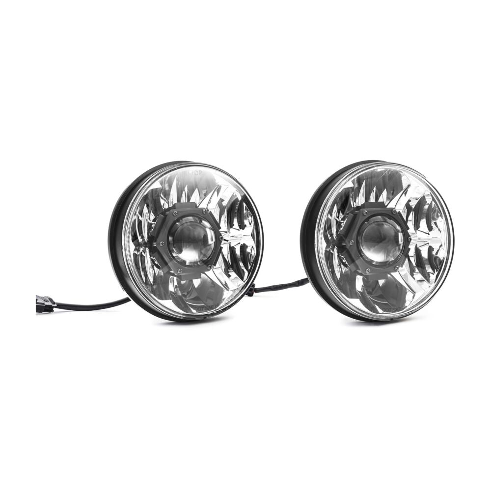 7" Gravity® LED Pro DOT Headlight - Driving Beam - Pair - Universal / 07-18 Jeep JK - # 42341
