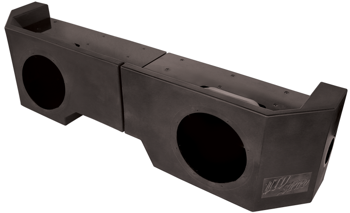Black UTV Stereo dual subwoofer enclosure