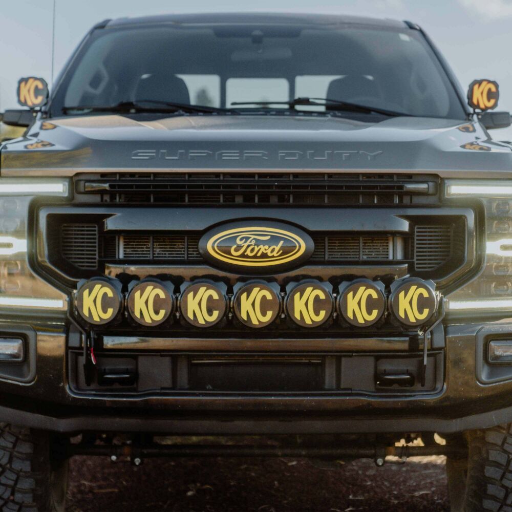 Gravity® LED Pro6 - 7-Light Bar Kit - Front Bumper - GEN4-5 17-24 Ford Super Duty - # 91346