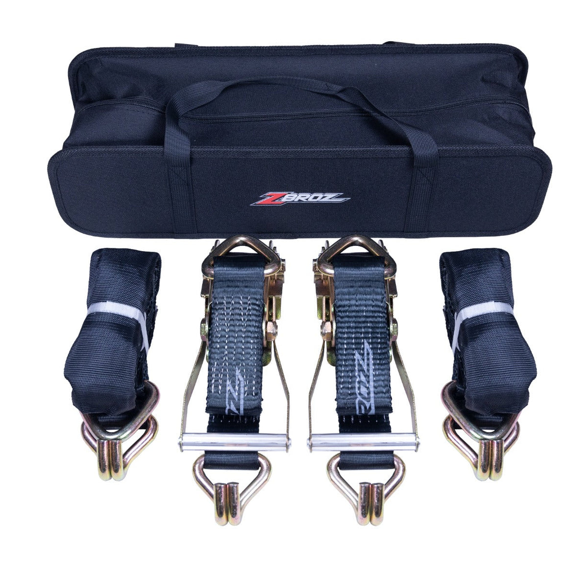 ZBROZ 2" RATCHET STRAPS WITH STORAGE BAG
