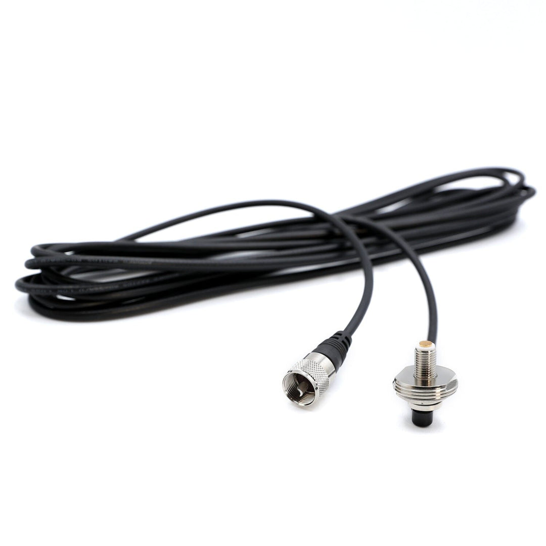 17 Ft Antenna Coax Cable with 3/8  NMO (TM) Thick Mount