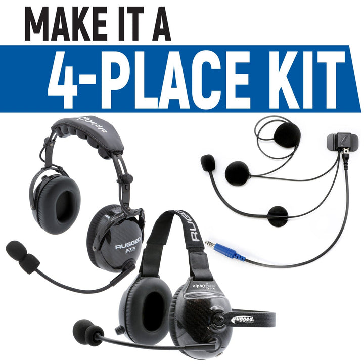 Rear Seat Expansion Kit with Helmet Kits or Headsets - Offroad Mono / AlphaBass Headset - Behind the Head
