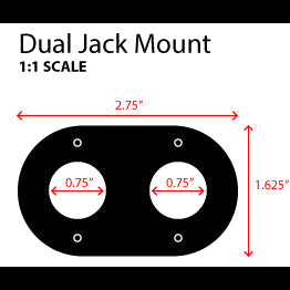 Dual Headset / Helmet Jack Flush Mount - STX Stereo