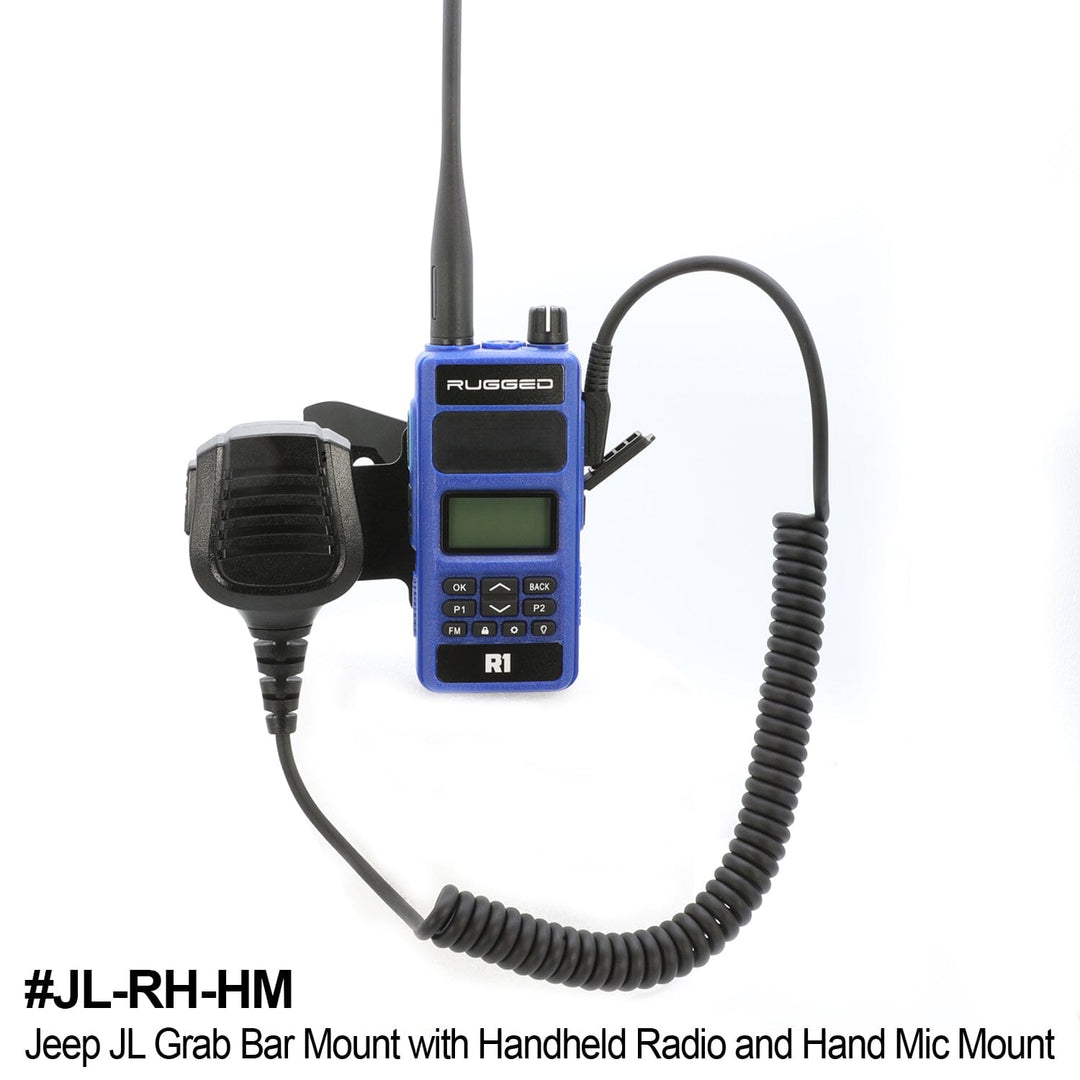 Handheld Radio Grab Bar Mount for Jeep Wrangler JK JKU JL and Gladiator JT - JK - Radio-Only Mount
