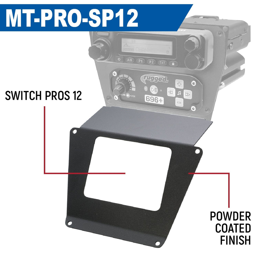 Lower Accessory Panel for Polaris RZR PRO XP RZR Turbo R and RZR PRO R Dash Mount Radio and Intercom - Switch Pros 12