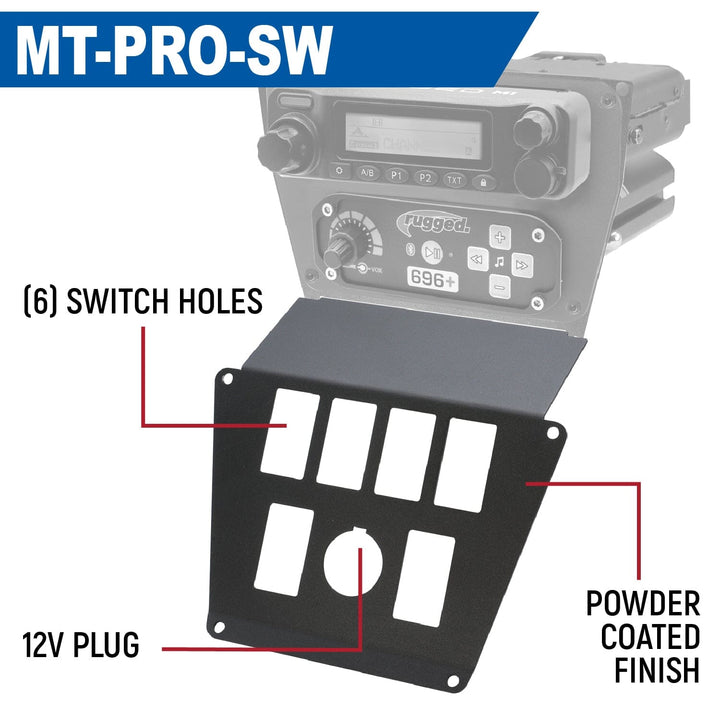 Lower Accessory Panel for Polaris RZR PRO XP RZR Turbo R and RZR PRO R Dash Mount Radio and Intercom - SPOD Touchscreen