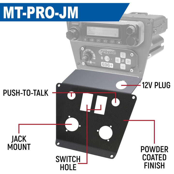 Lower Accessory Panel for Polaris RZR PRO XP RZR Turbo R and RZR PRO R Dash Mount Radio and Intercom - SPOD Touchscreen
