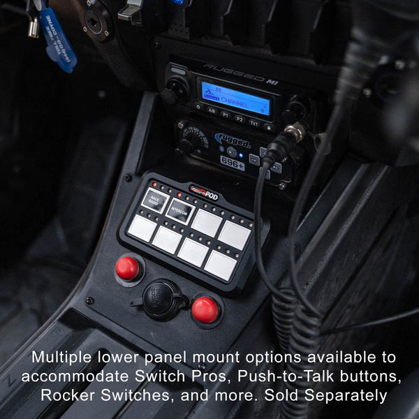 Polaris RZR PRO XP - Turbo R - Pro R - Complete Communication Kit with Bluetooth Intercom and 2-Way Radio - STX Stereo Remote Head / M1 VHF Business Band / Center Mount