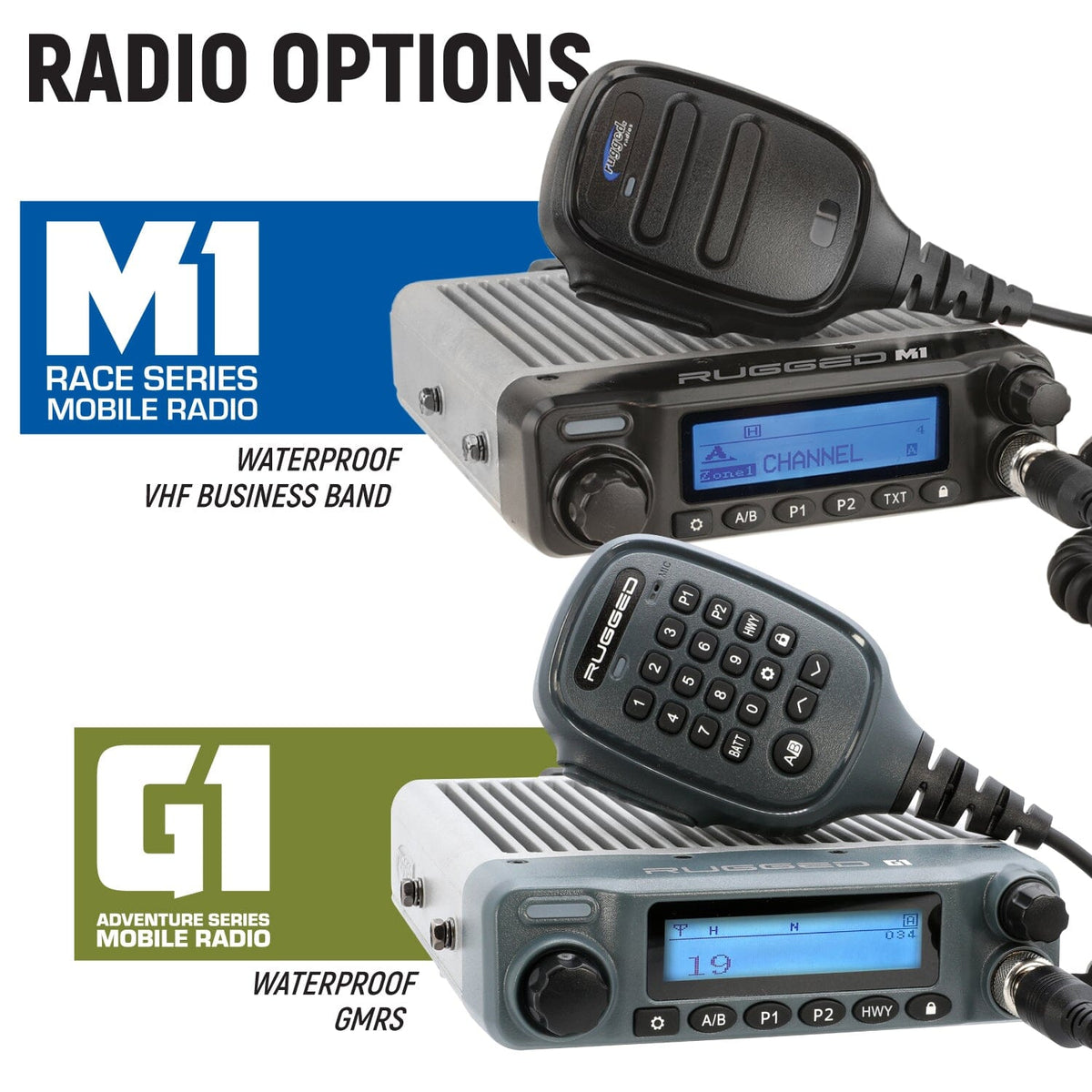 Polaris RZR RS1 Complete Communication Kit with Bluetooth and 2-Way Radio - M1 VHF Business Band