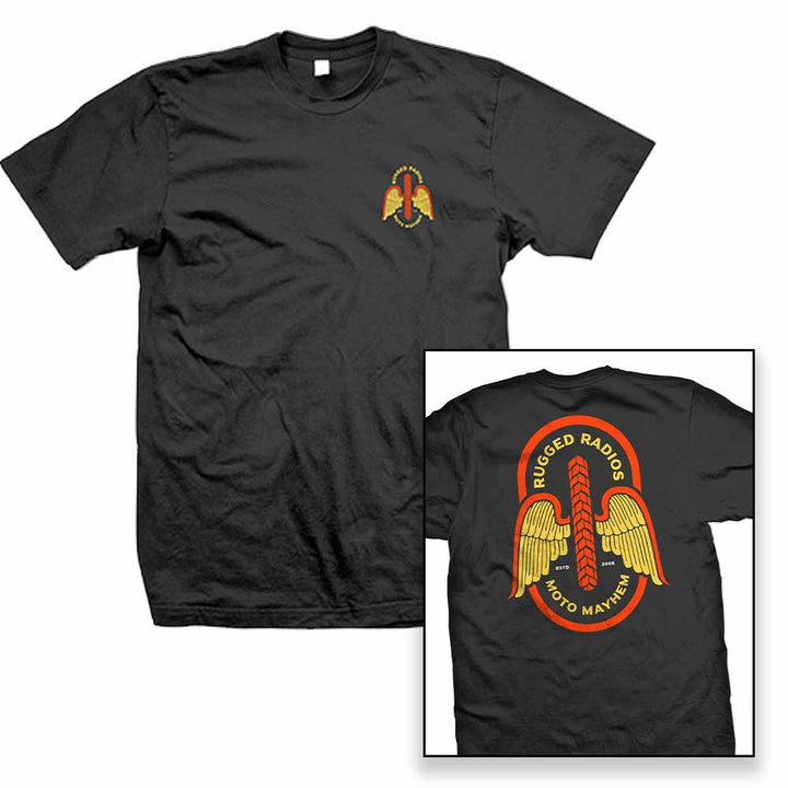 Rugged Radios MOTO MAYHEM T-Shirt - Black - LG