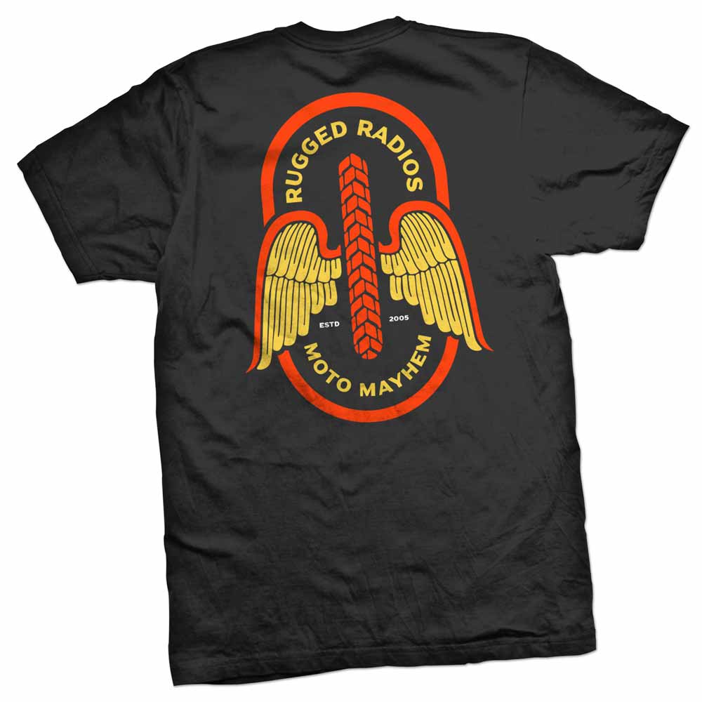 Rugged Radios MOTO MAYHEM T-Shirt - Black - LG