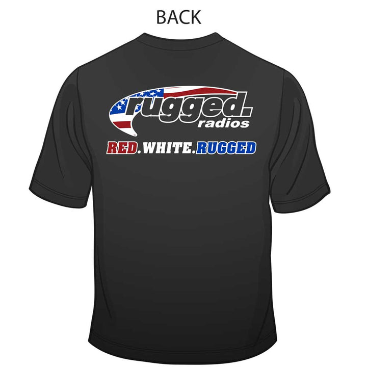 Rugged Radios AMERICAN FLAG T-Shirt - Black - Medium